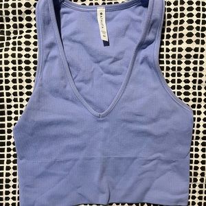 Blue Athleta Crop Tank